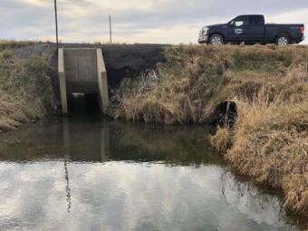 Site of culvert construction on 190th Ave.