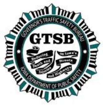 Governor’s Traffic Safety Bureau (GTSB) Iowa Department of Public Safety Seal Logo.