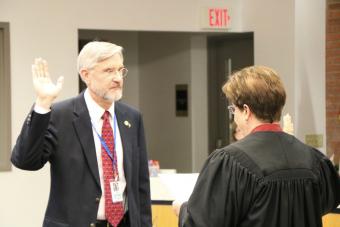 Supervisor Ken Beck swearing in.