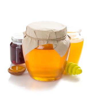 jar of honey and jar of jam