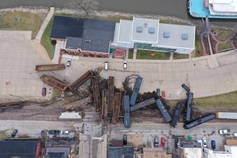 Train derailment LeClaire Iowa January 3, 2020 #1