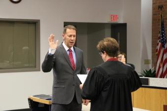 Swearing in of Sheriff Tim Lane.