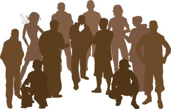 Image of Silhouettes of People