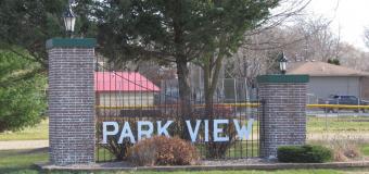 Unincorporated Park View, Iowa Brick Welcome Sign