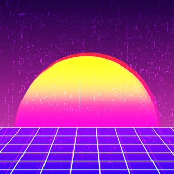 Retro background 80s design