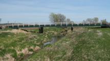 Image of the bridge crossing the creek.