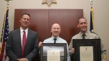 The Sheriff with Lieutenant Joe Caffery and Deputy Dan Grafton.