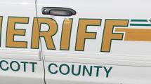 Side of a Scott County Sheriff vehicle.