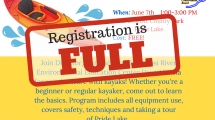 Flyer for event stating the registration is full