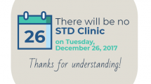 STD Clinic Closed 12-26-2017