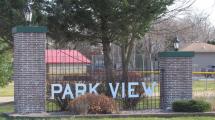 Unincorporated Park View, Iowa Brick Welcome Sign