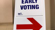 Early voting sign.