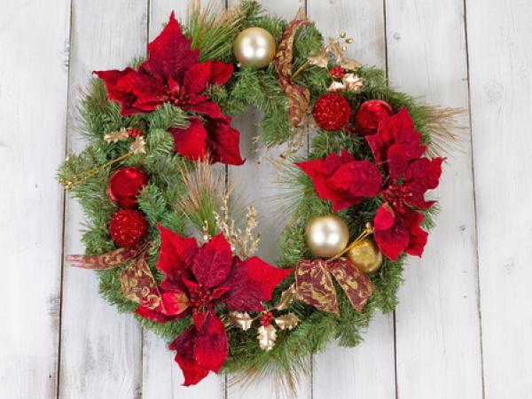 This is a picture of a holiday wreath